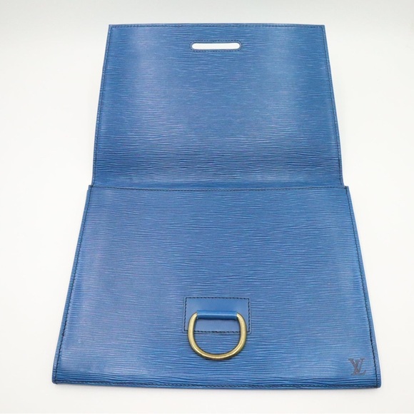 Louis Vuitton Epi Leather Blue Lena 28 Blue Clutch Crossbody Bag - Picture 9 of 15